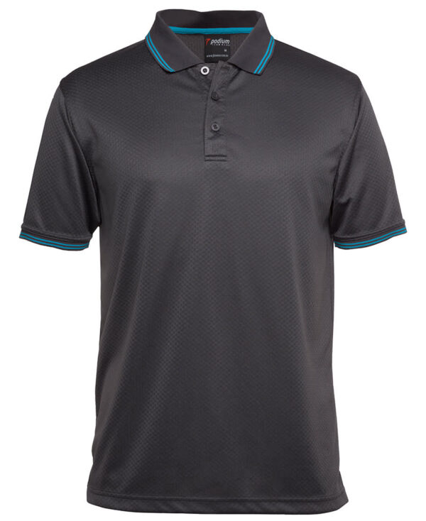 Podium Jacquard Contrast Polo - Image 11