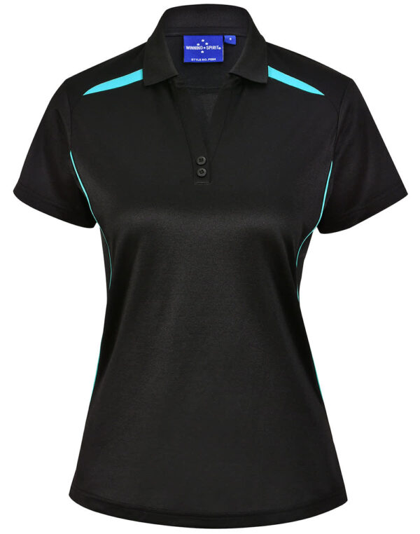 Ladies Sustainable Poly/Cotton Contrast Ss Polo - Image 37