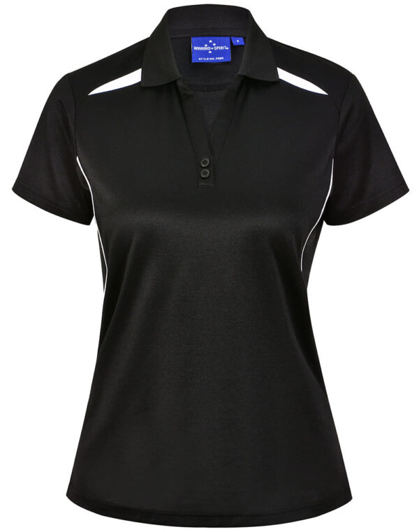 Ladies Sustainable Poly/Cotton Contrast Ss Polo - Image 42