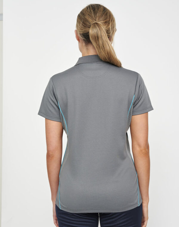 Ladies Sustainable Poly/Cotton Contrast Ss Polo - Image 5
