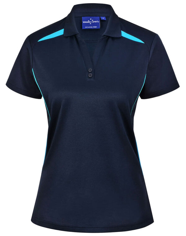 Ladies Sustainable Poly/Cotton Contrast Ss Polo - Image 57