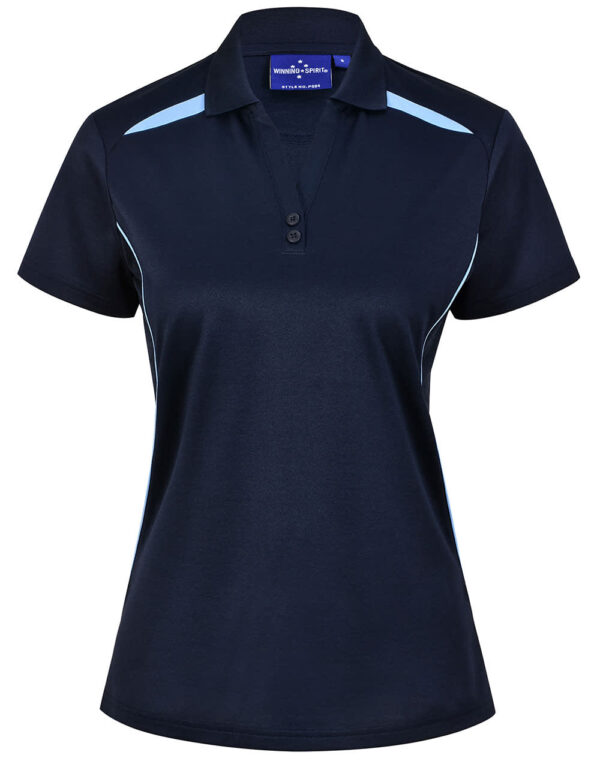Ladies Sustainable Poly/Cotton Contrast Ss Polo - Image 72
