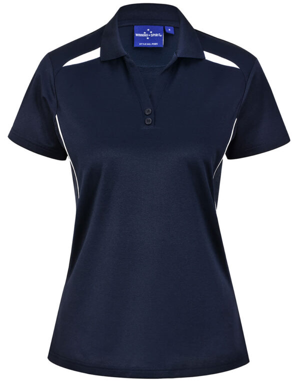 Ladies Sustainable Poly/Cotton Contrast Ss Polo - Image 77