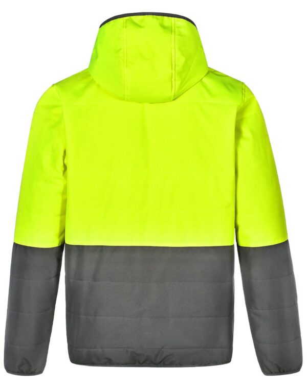 Unisex Hi Vis Modern Styling Hooded Puffer Jacket - Image 17