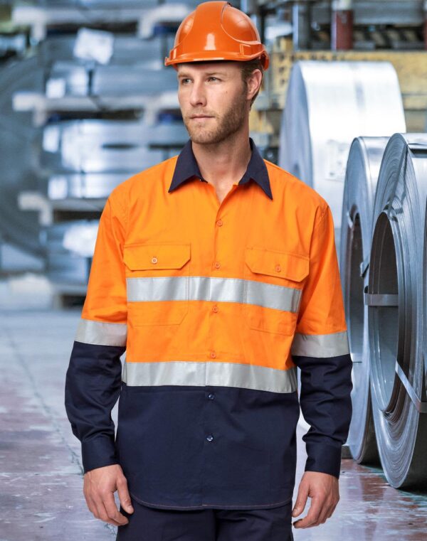 Unisex Hi Vis Cool Breeze Safety Ls Shirt (Generic Tape)