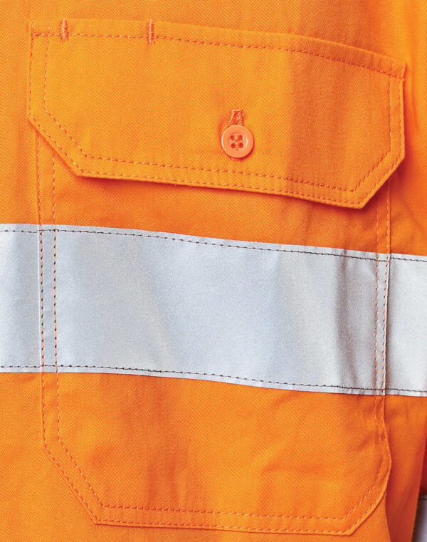 Unisex Hi Vis Cool Breeze Safety Ls Shirt (Generic Tape) - Image 6