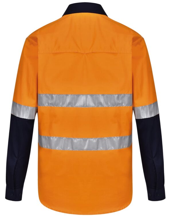 Unisex Hi Vis Cool Breeze Safety Ls Shirt (Generic Tape) - Image 3