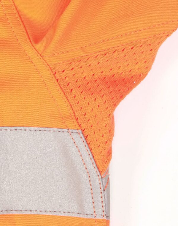 Unisex Hi Vis Cool Breeze Safety Ls Shirt (Generic Tape) - Image 4