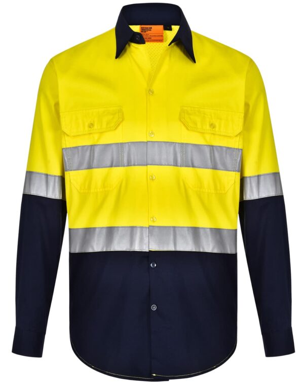 Unisex Hi Vis Cool Breeze Safety Ls Shirt (Generic Tape) - Image 11
