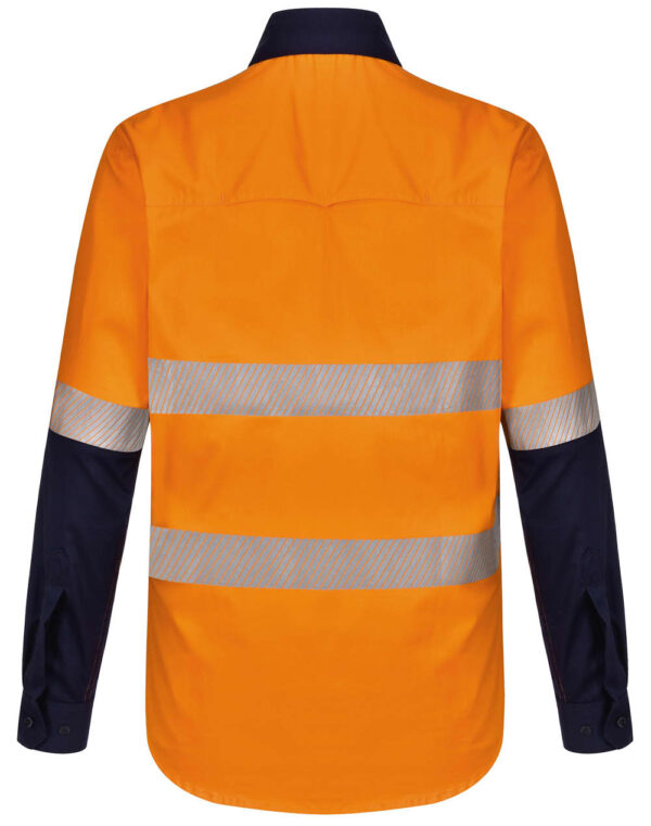 Unisex Hi Vis Cool Breeze Safety Ls Shirt (Segmented Tape) - Image 7