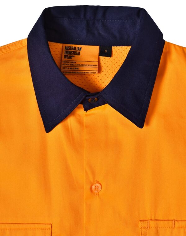 Unisex Hi Vis Cool Breeze Safety Ls Shirt (Segmented Tape) - Image 14