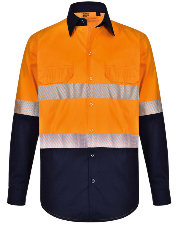Unisex Hi Vis Cool Breeze Safety Ls Shirt (Segmented Tape) - Image 6
