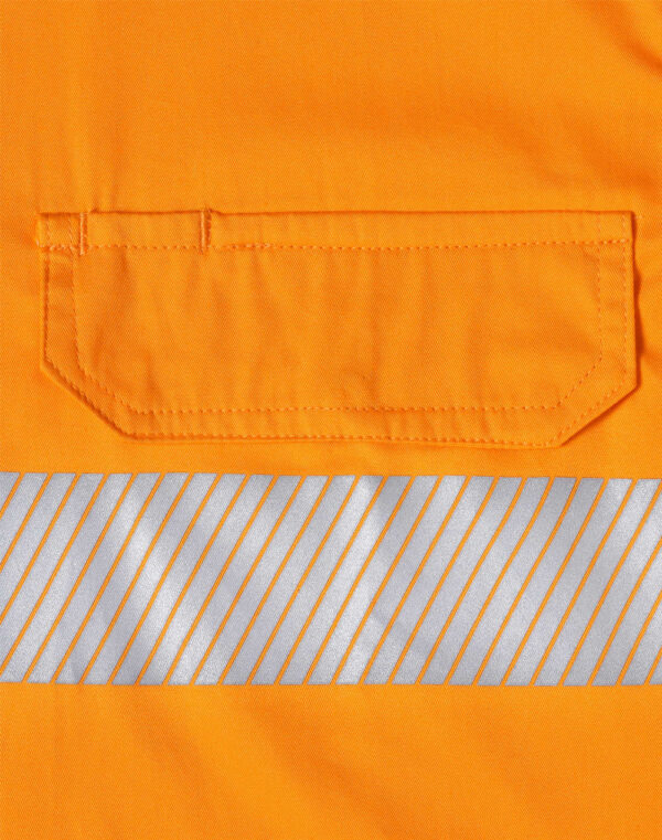 Unisex Hi Vis Cool Breeze Safety Ls Shirt (Segmented Tape) - Image 15