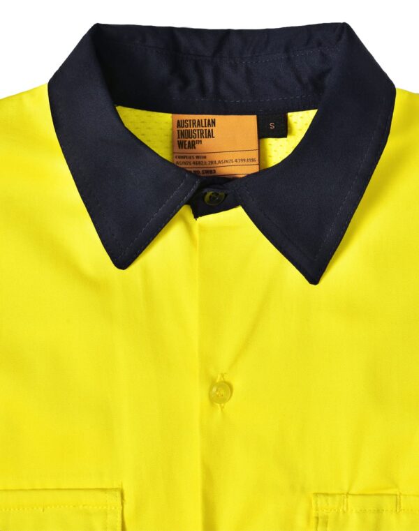 Unisex Hi Vis Cool Breeze Safety Ls Shirt (Segmented Tape) - Image 21