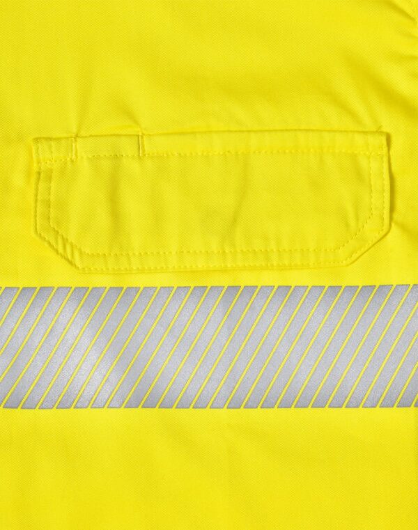 Unisex Hi Vis Cool Breeze Safety Ls Shirt (Segmented Tape) - Image 24