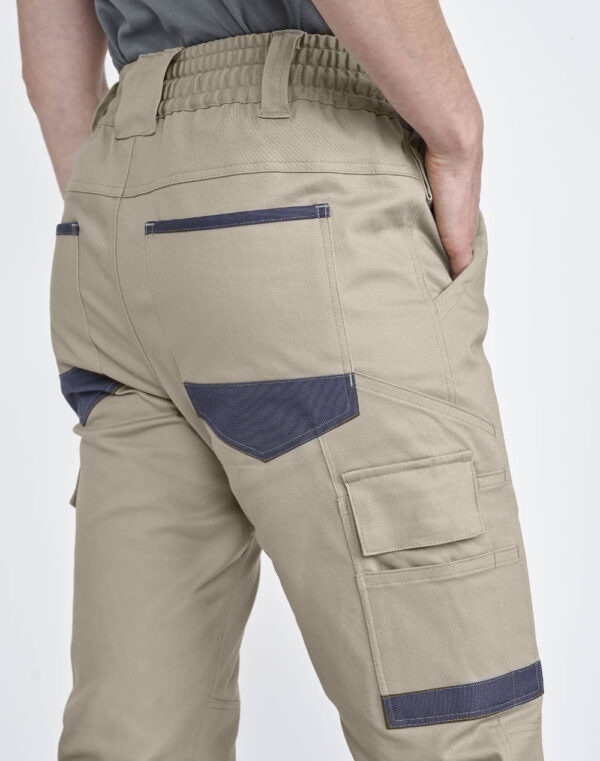 Unisex Cotton Stretch Drill Cuffed Work Pants - Image 5