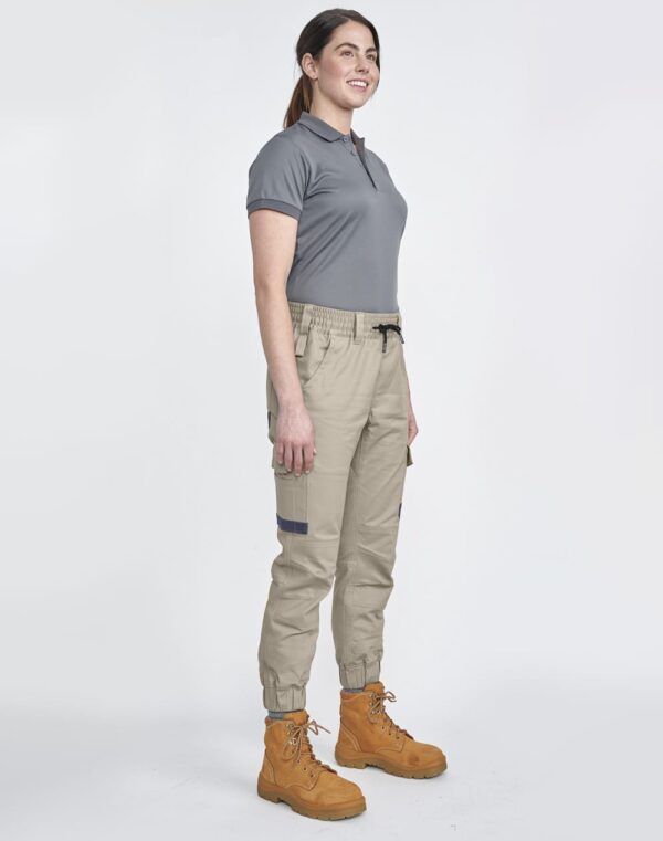 Unisex Cotton Stretch Drill Cuffed Work Pants - Image 4