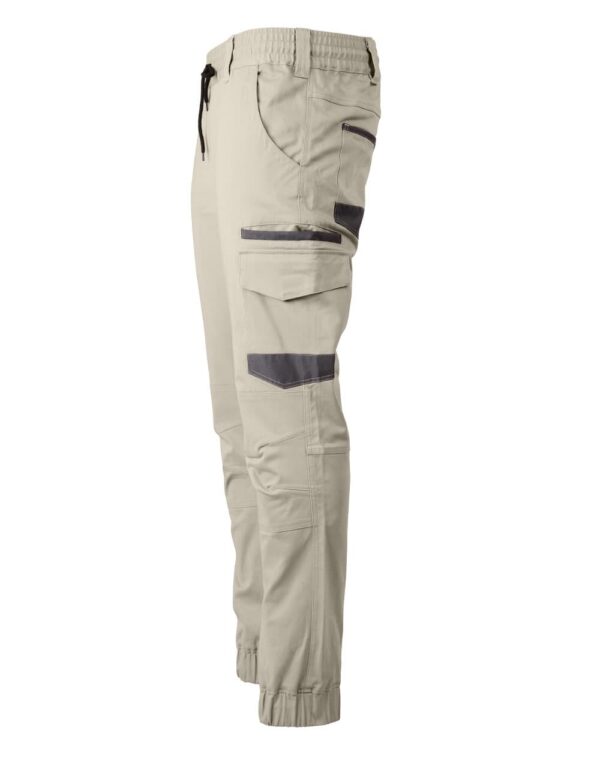 Unisex Cotton Stretch Drill Cuffed Work Pants - Image 3