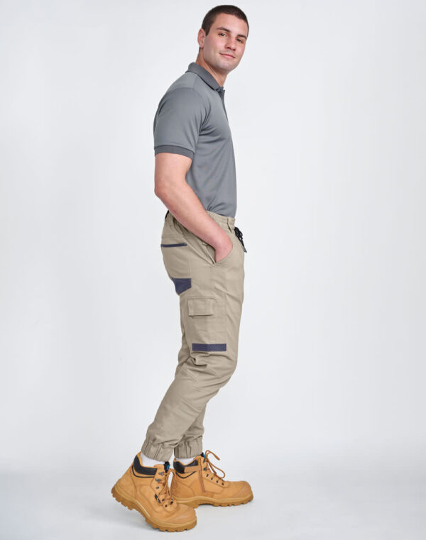 Unisex Cotton Stretch Drill Cuffed Work Pants