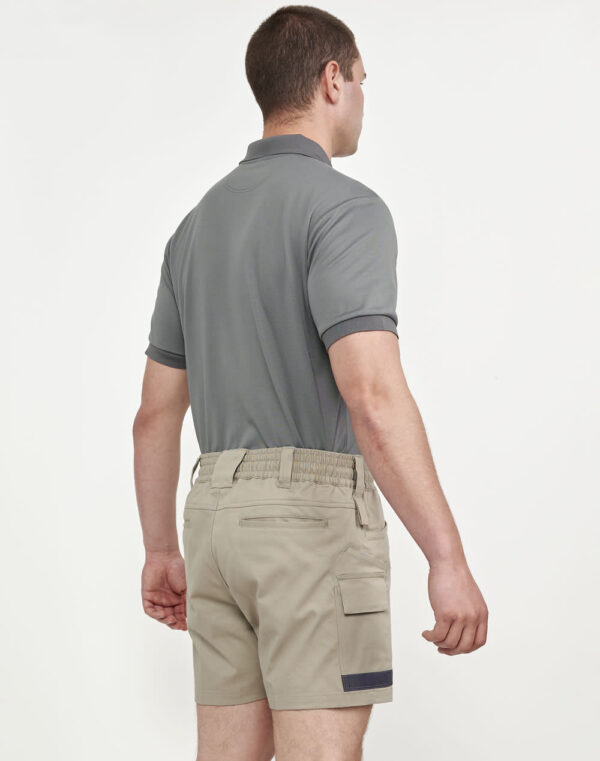 Unisex Cotton Stretch Drill Cuffed Work Shorts - Image 3