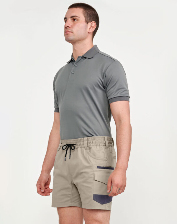 Unisex Cotton Stretch Drill Cuffed Work Shorts - Image 4