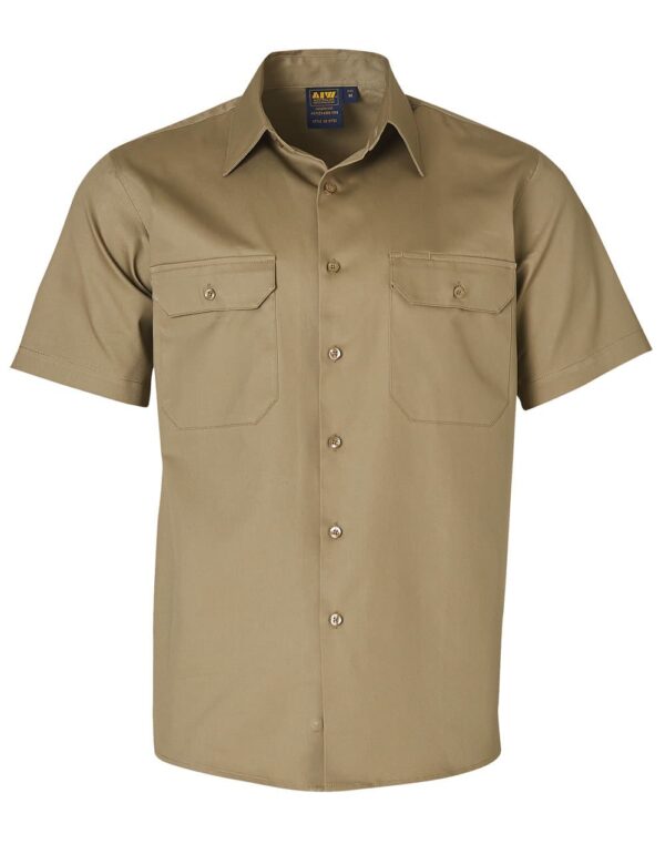 Cotton Drill Short Sleeve Work Shirt - Image 4