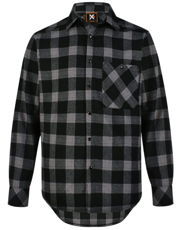 Unisex Classic Flannel Plaid Ls Shirt - Image 6