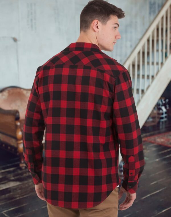 Unisex Classic Flannel Plaid Ls Shirt - Image 4