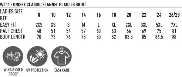 Unisex Classic Flannel Plaid Ls Shirt - Image 5