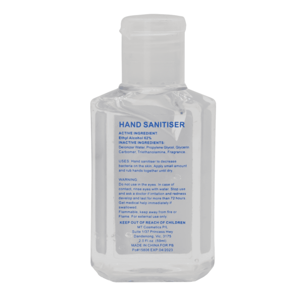 Lemon Scented 60ml Hand Sanitiser Gel - Image 3