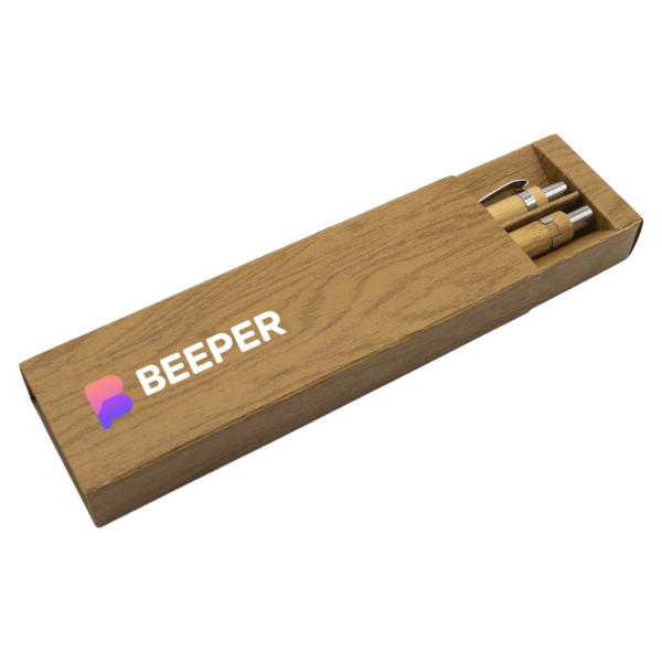 Linus Bamboo Pen Set - Image 2