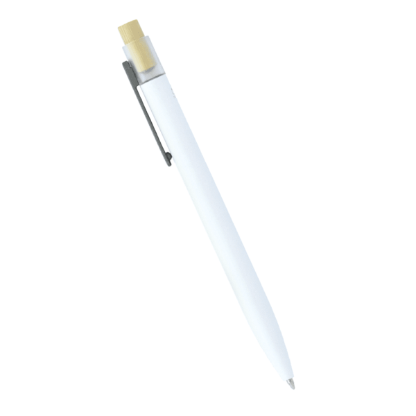 Recycled Aluminium Pen with Bamboo Clicker - Image 2