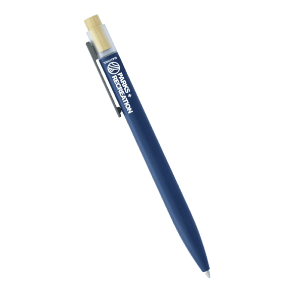 Recycled Aluminium Pen with Bamboo Clicker - Image 9