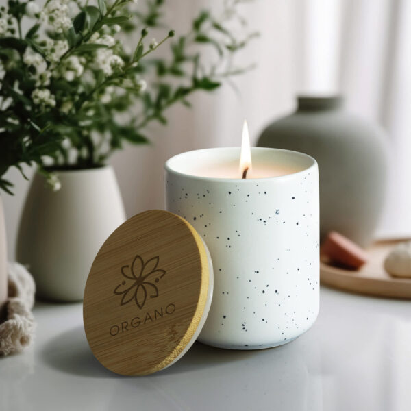 NATURA Candle with Bamboo Lid - Image 6