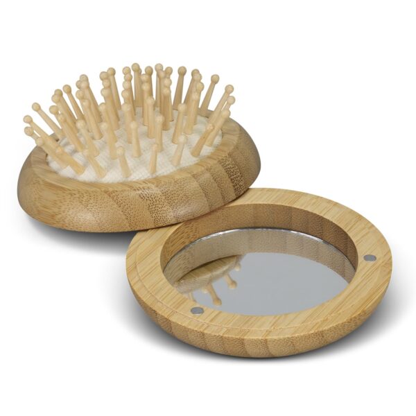 NATURA Bamboo Brush and Mirror - Image 3