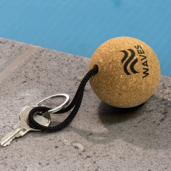 Cork Floating Key Ring - Round - Image 4