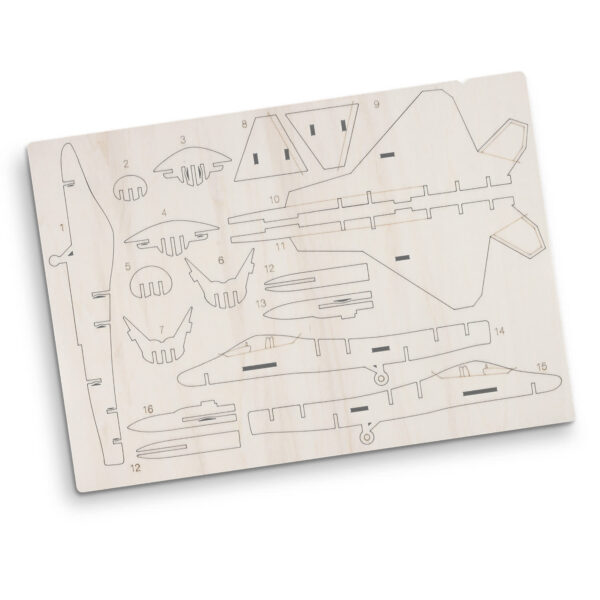 BRANDCRAFT Jet Fighter Wooden Model - Image 3