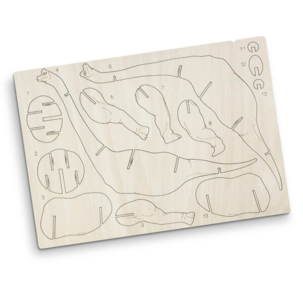 BRANDCRAFT Brachiosaurus Wooden Model - Image 3