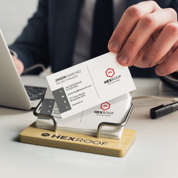 Bamboo Business Card Stand - Image 6