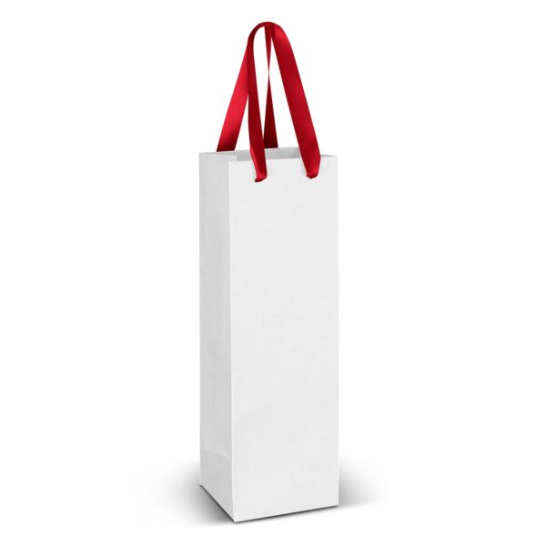 Wine Ribbon Handle Paper Bag - Full Colour - Image 2