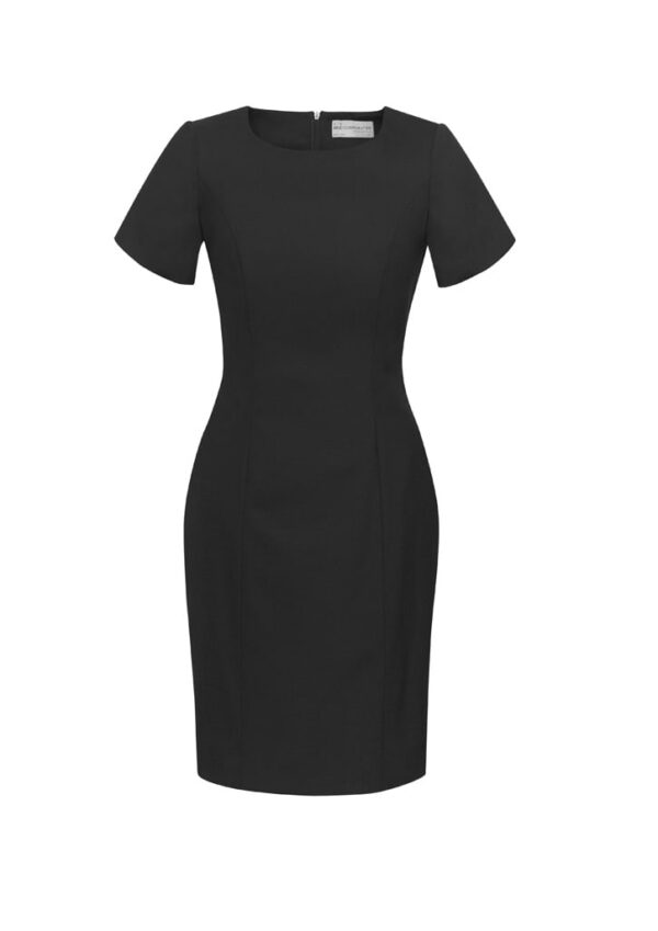 Womens Comfort Wool Stretch Short Sleeve Shift Dress - Image 2