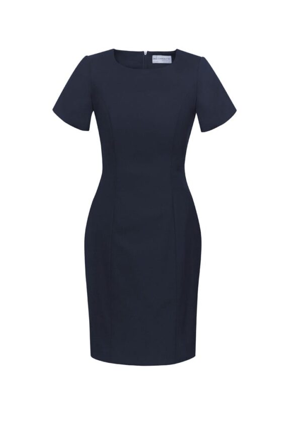 Womens Comfort Wool Stretch Short Sleeve Shift Dress - Image 4