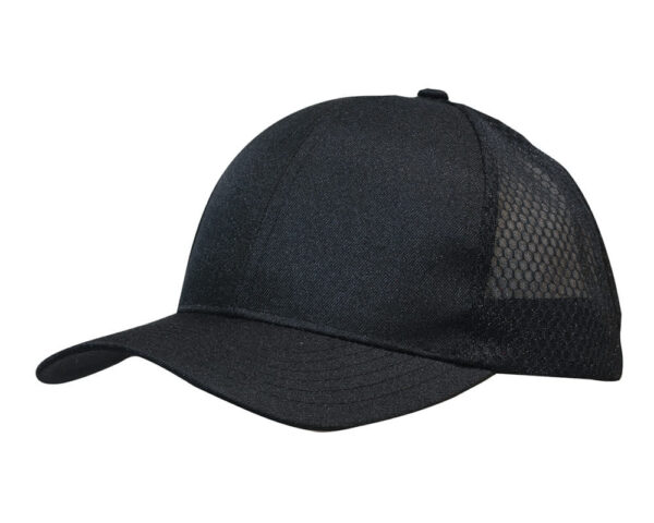 Breathable Poly Twill Cap with Honeycomb Mesh - Image 2