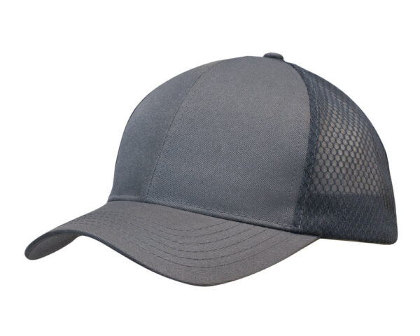Breathable Poly Twill Cap with Honeycomb Mesh - Image 4