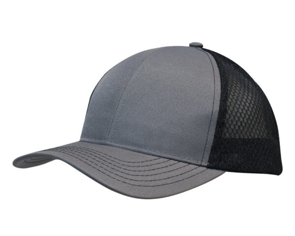Breathable Poly Twill Cap with Honeycomb Mesh - Image 5