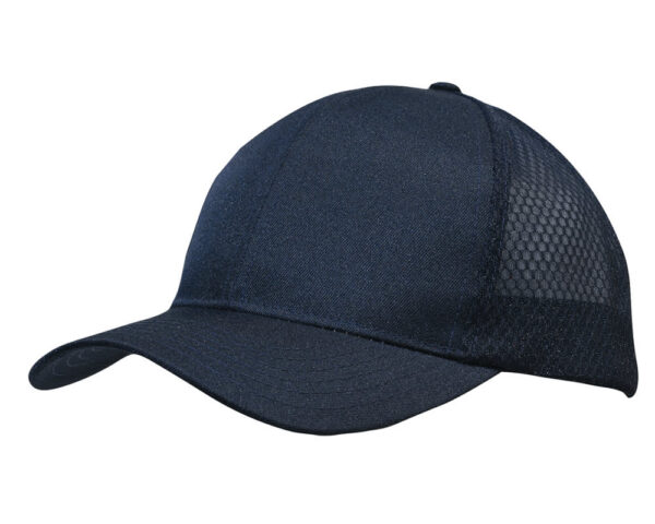 Breathable Poly Twill Cap with Honeycomb Mesh - Image 7