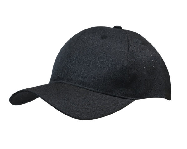 Breathable Poly Twill Cap with Circle Perforations - Image 2