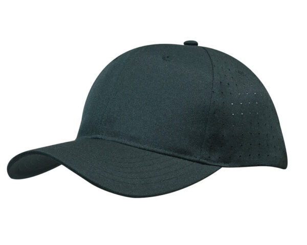 Breathable Poly Twill Cap with Circle Perforations - Image 3