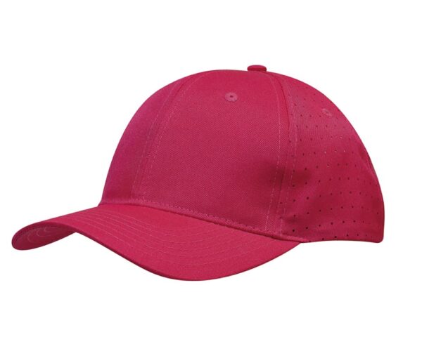 Breathable Poly Twill Cap with Circle Perforations - Image 7