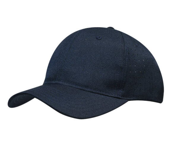 Breathable Poly Twill Cap with Circle Perforations - Image 8
